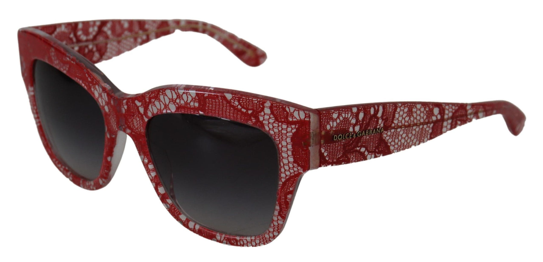 Dolce & Gabbana Red Lace Acetate Rectangle Shades DG4231Sunglasses | Regal Royce