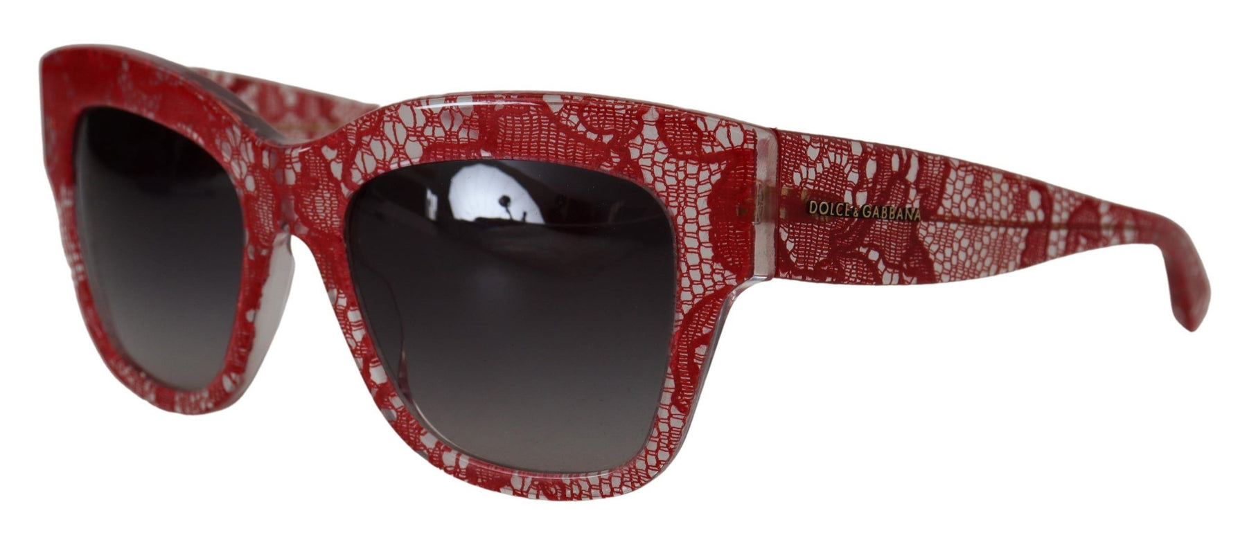 Dolce & Gabbana Red Lace Acetate Rectangle Shades DG4231Sunglasses | Regal Royce