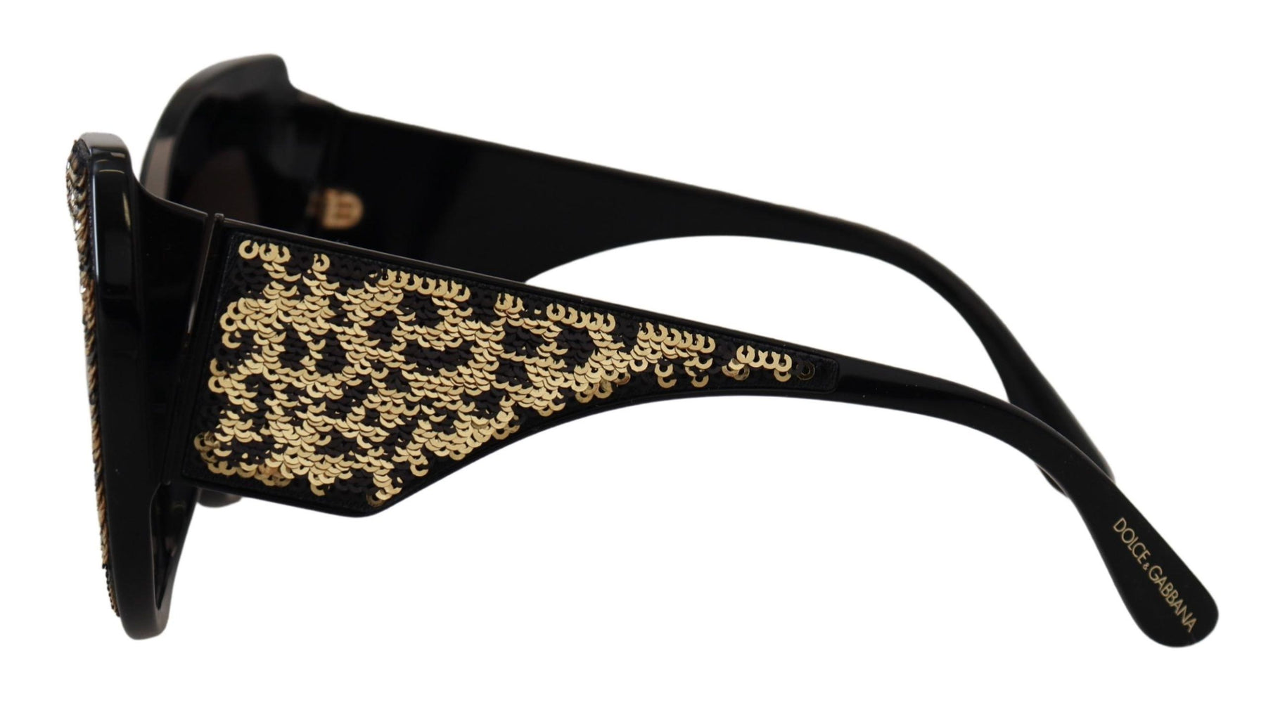 Dolce & Gabbana Black Gold Sequin Butterfly Polarized DG4326 Sunglasses | Regal Royce