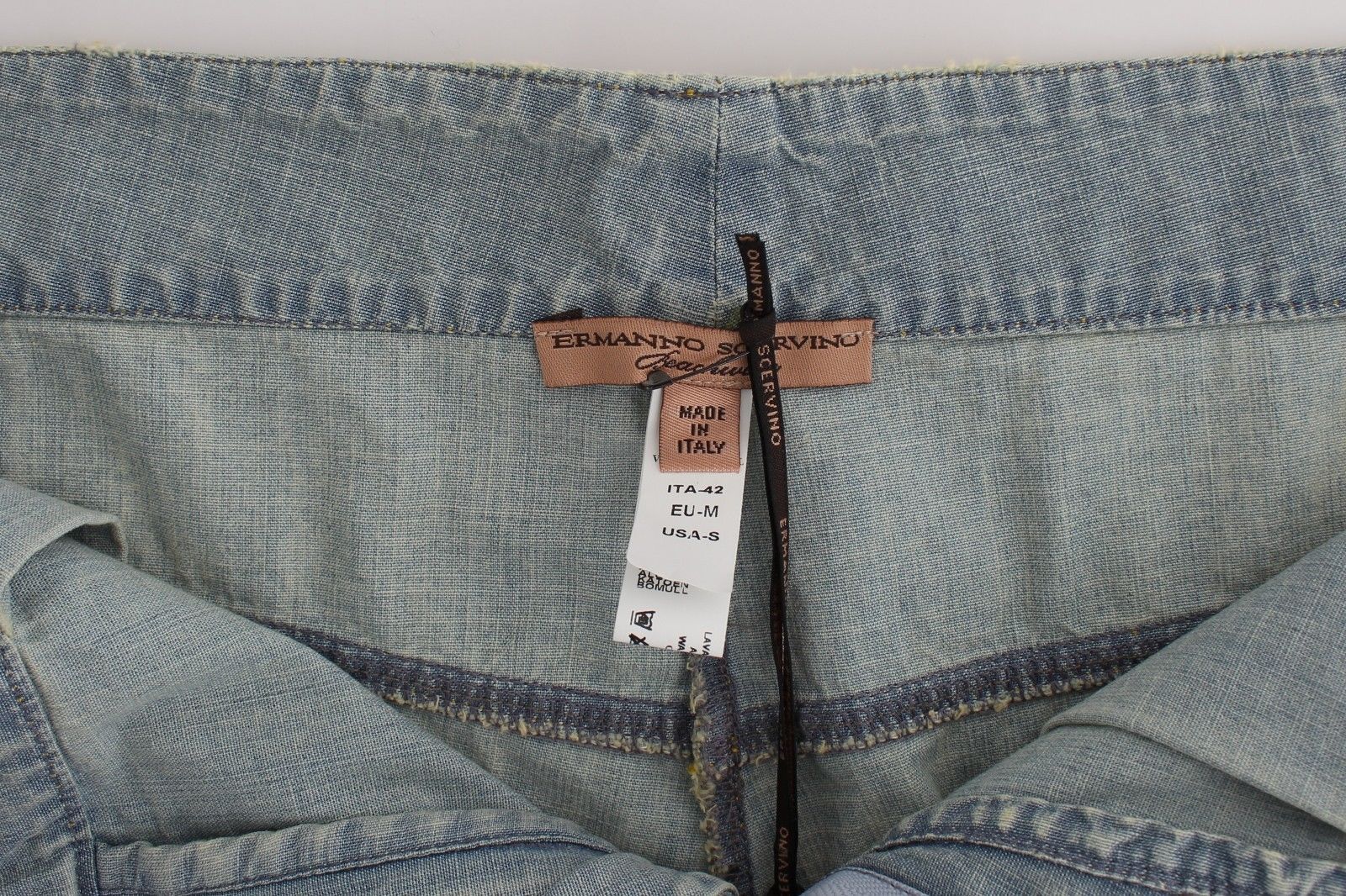 Ermanno Scervino Beachwear Blue Denim City Casual Dress Shorts | Regal Royce