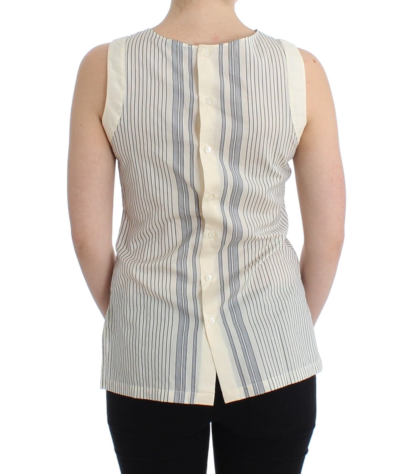 Ermanno Scervino Beachwear Striped Top Blouse Shirt Bow Tank | Regal Royce