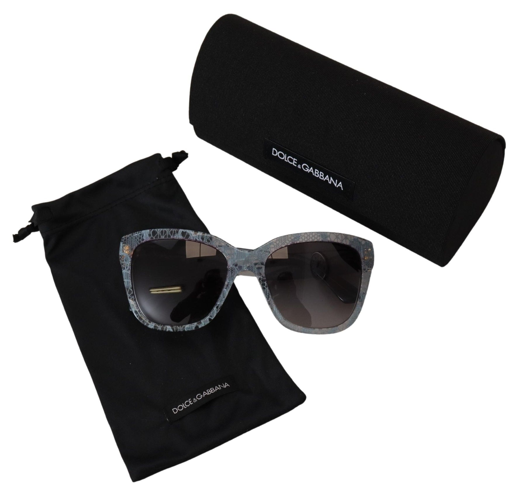 Dolce & Gabbana Blue Lace Acetate Rectangle Shades DG4226 Sunglasses | Regal Royce