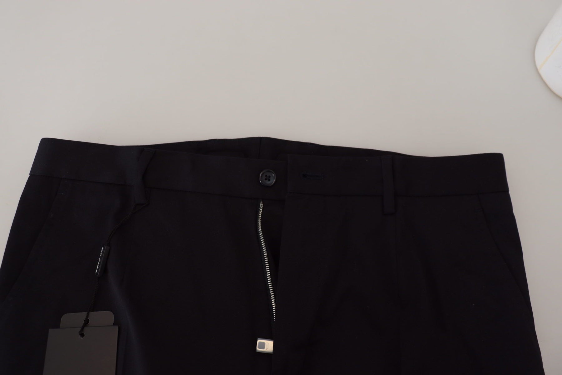 Dolce & Gabbana Blue Stretch Cotton Slim Trousers Chinos Pants | Regal Royce