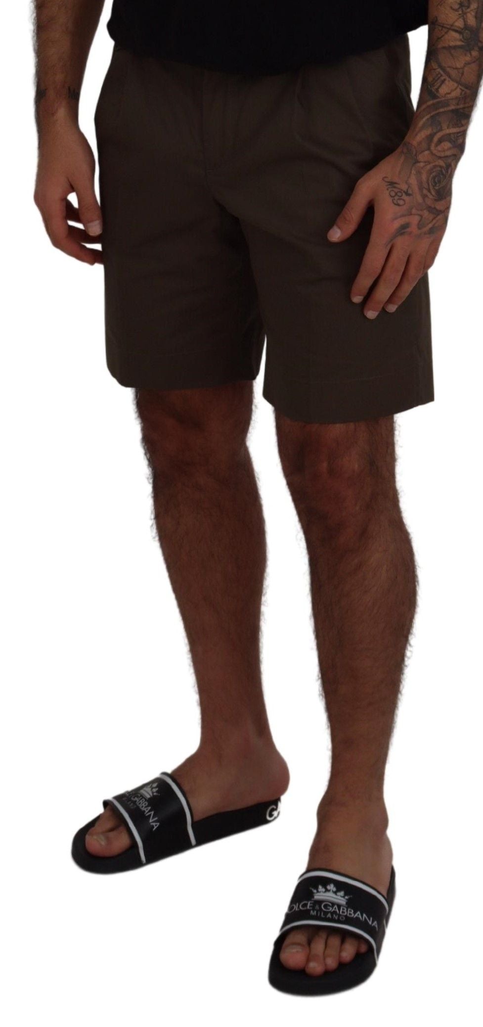 Dolce & Gabbana Green Chinos Cotton Casual Shorts | Regal Royce