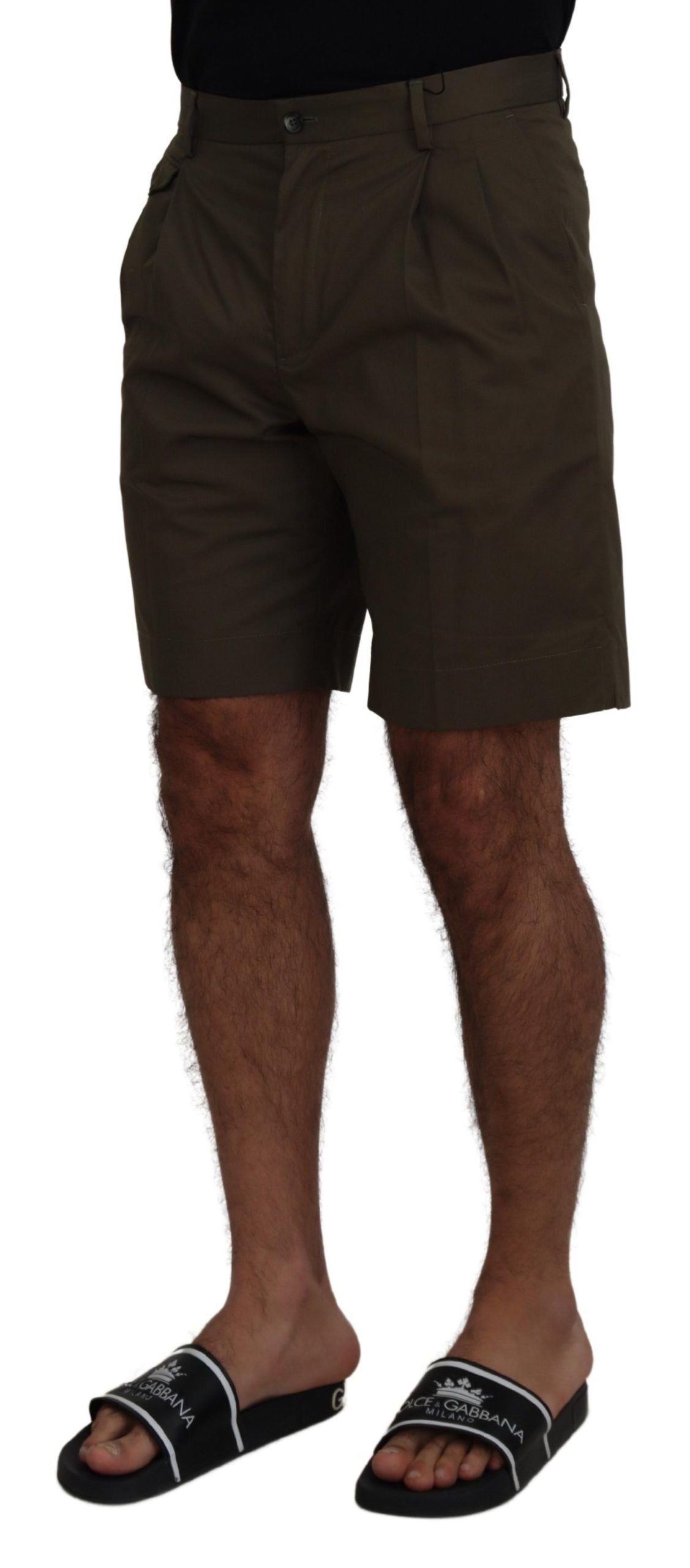 Dolce & Gabbana Green Chinos Cotton Casual Shorts | Regal Royce