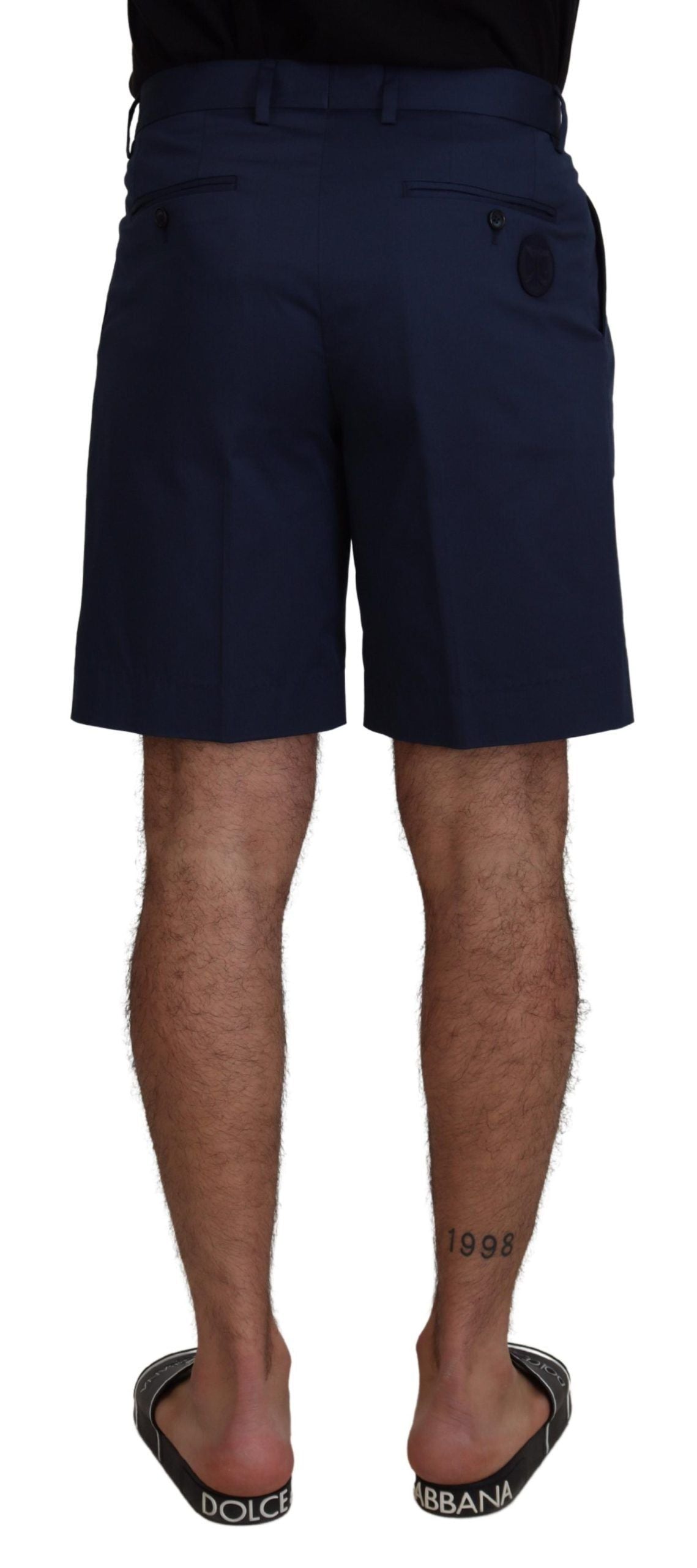 Dolce & Gabbana Blue Chinos Cotton Stretch Casual Shorts | Regal Royce