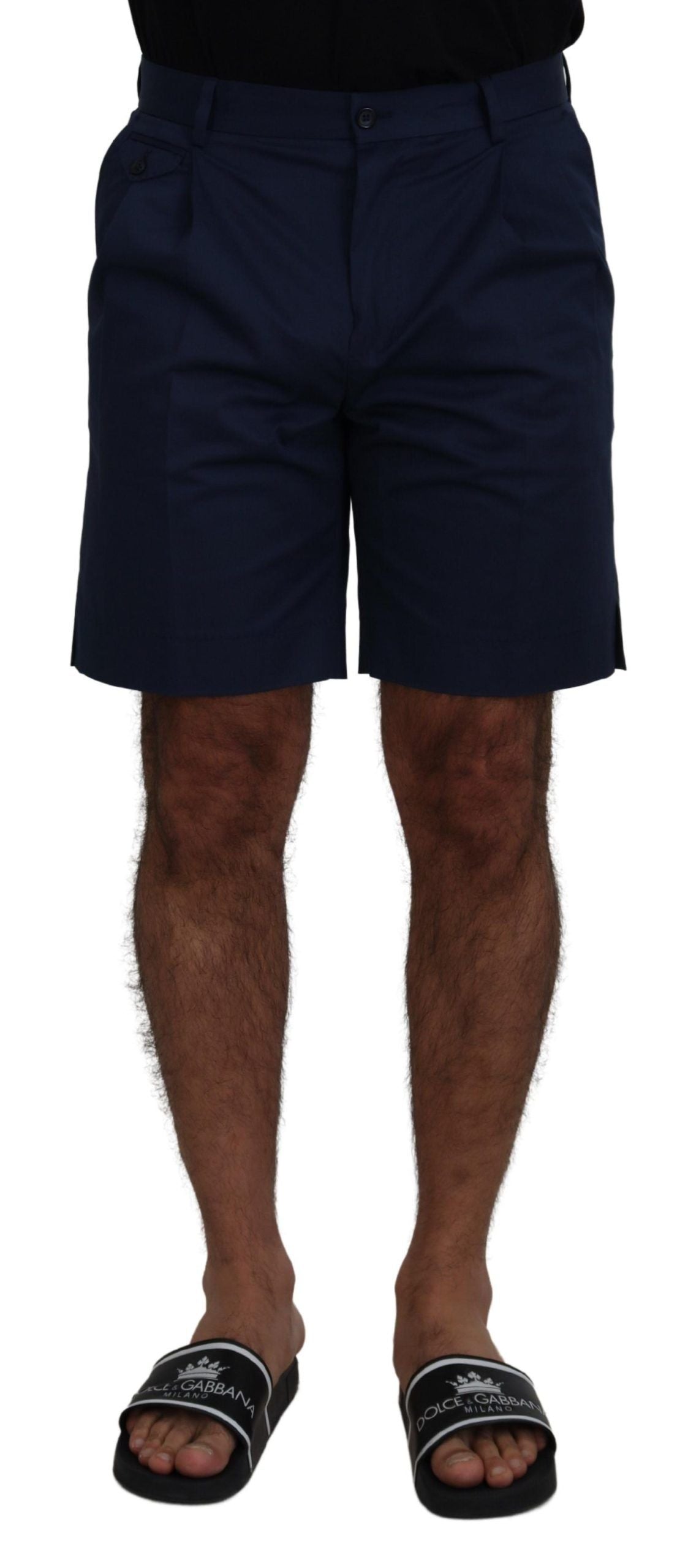 Dolce & Gabbana Blue Chinos Cotton Stretch Casual Shorts | Regal Royce