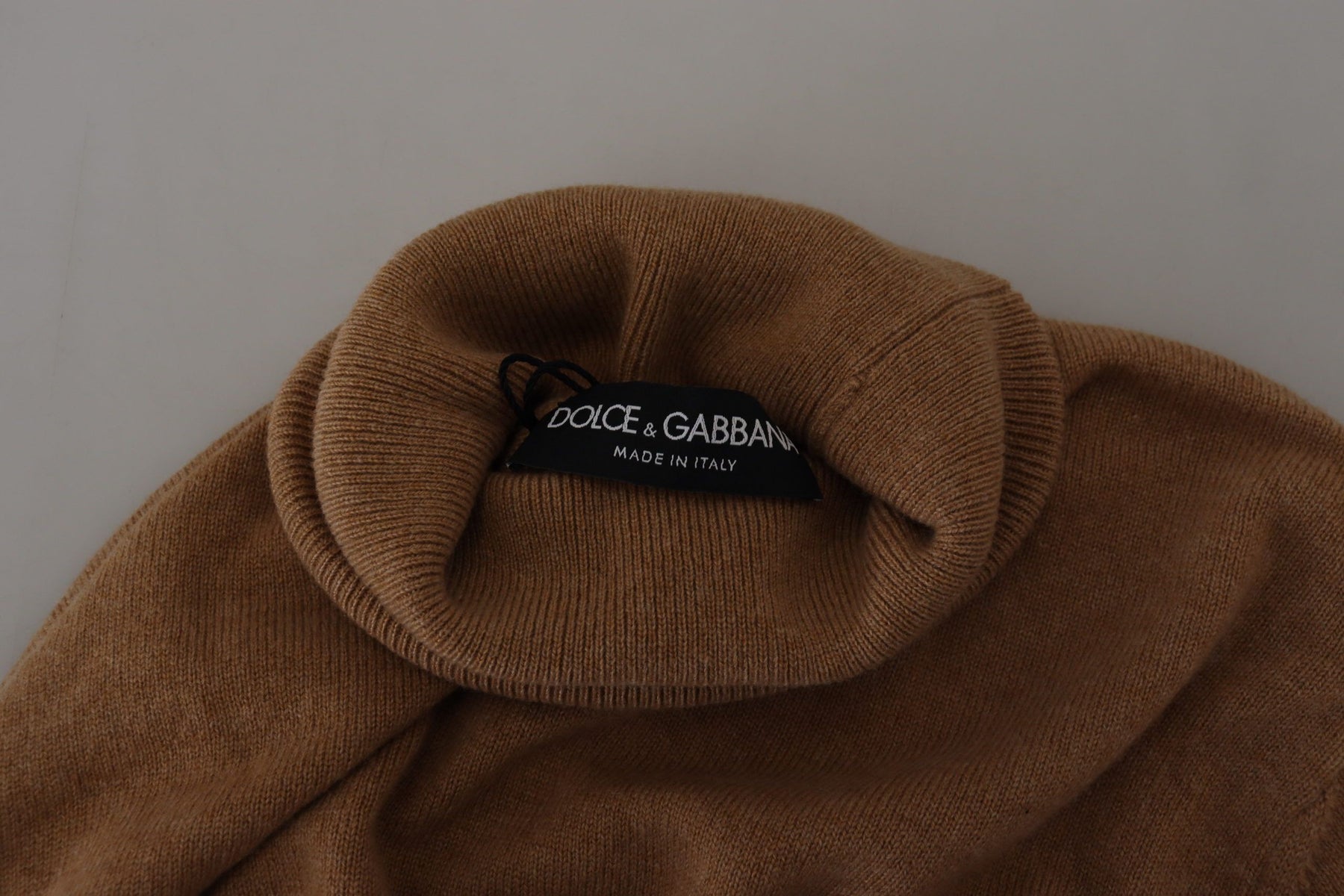 Dolce & Gabbana Beige Cashmere Turtleneck Pullover Sweater | Regal Royce