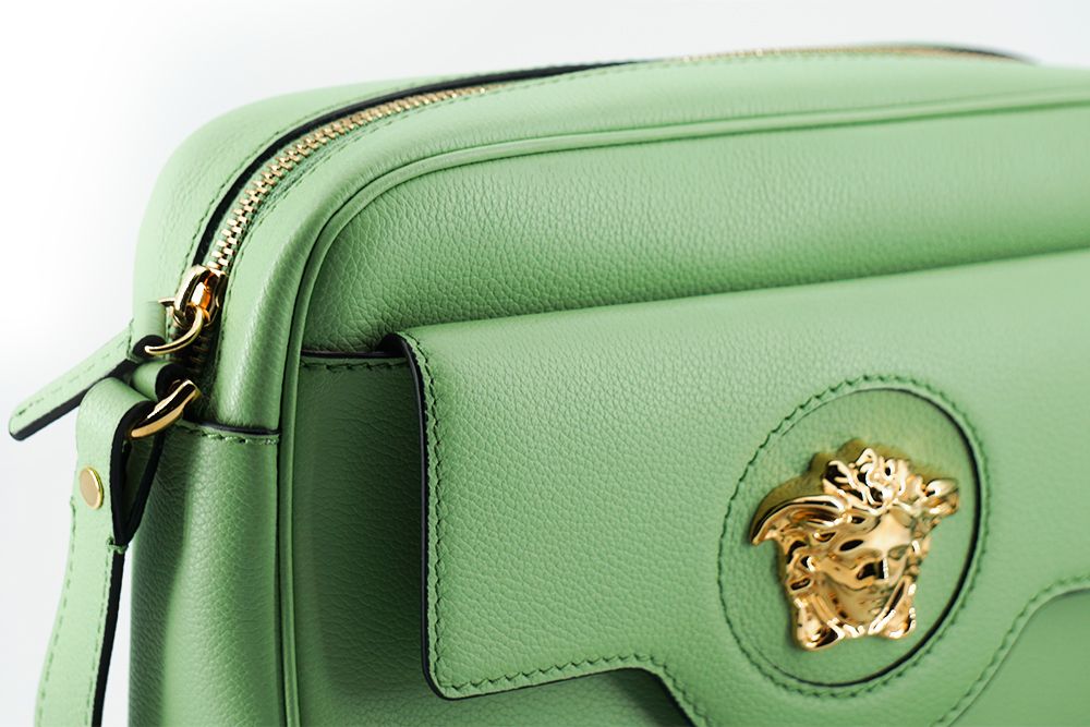 Versace Mint Green Calf Leather Camera Shoulder Bag | Regal Royce