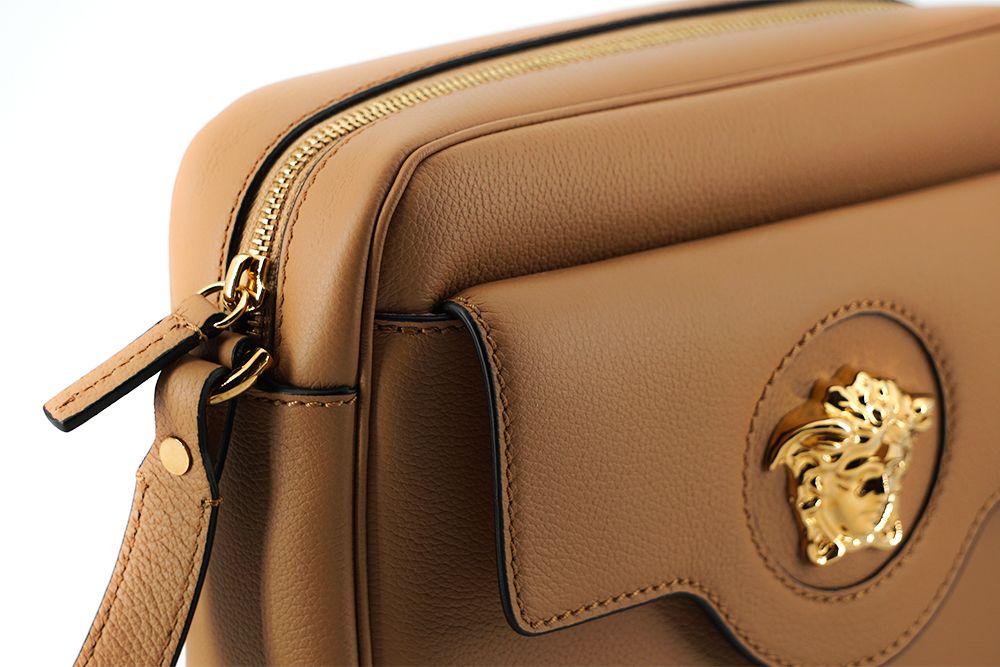 Versace Brown Calf Leather Camera Shoulder Bag | Regal Royce