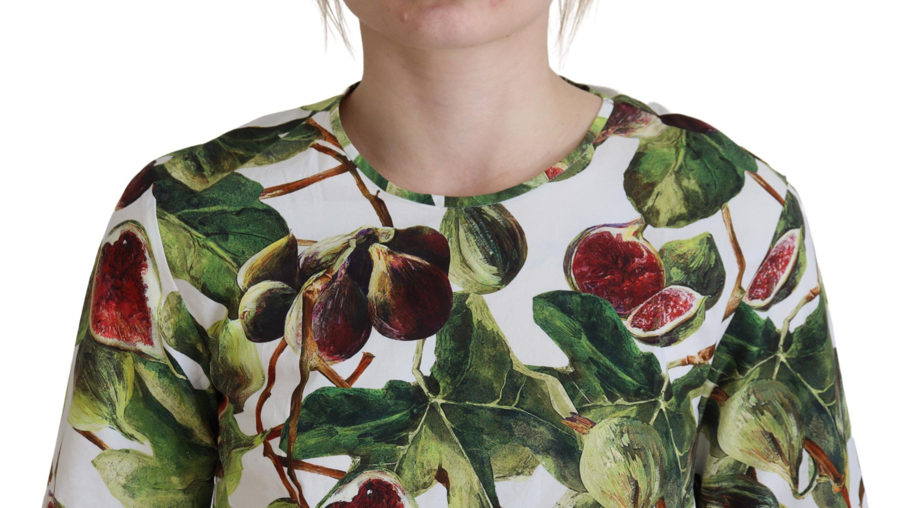 Dolce & Gabbana Crew-neck Cotton Top Blouse Fruit T-shirt | Regal Royce