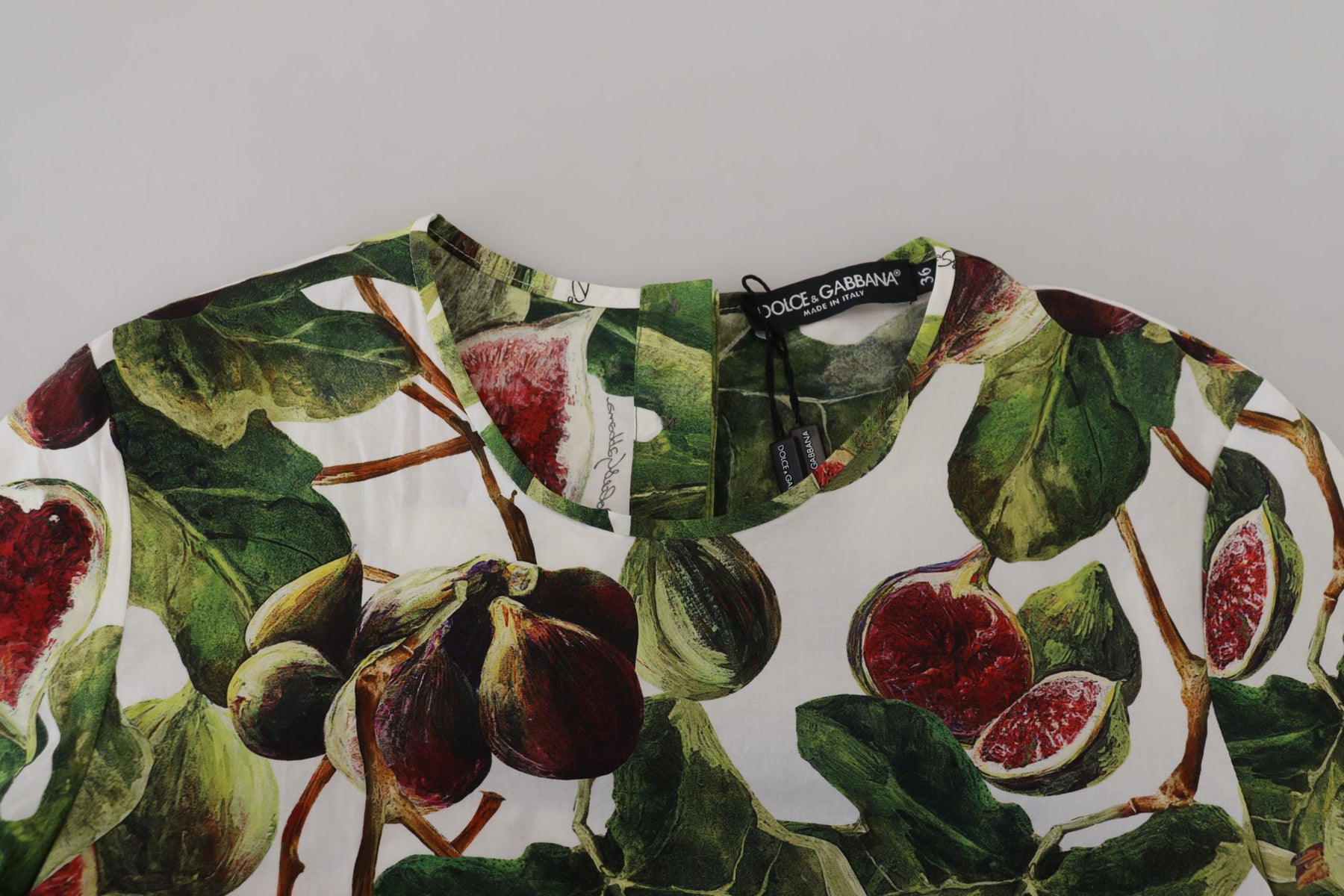 Dolce & Gabbana Crew-neck Cotton Top Blouse Fruit T-shirt | Regal Royce