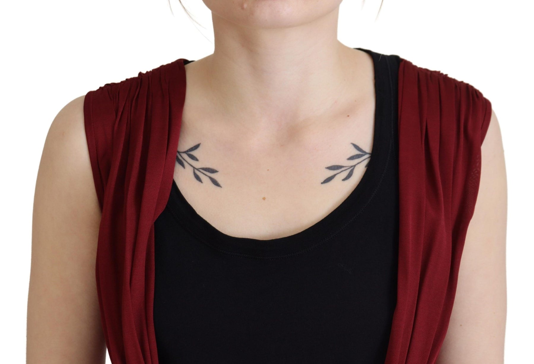 Dolce & Gabbana Bordeaux Silk Stretch Top Vest Blouse | Regal Royce