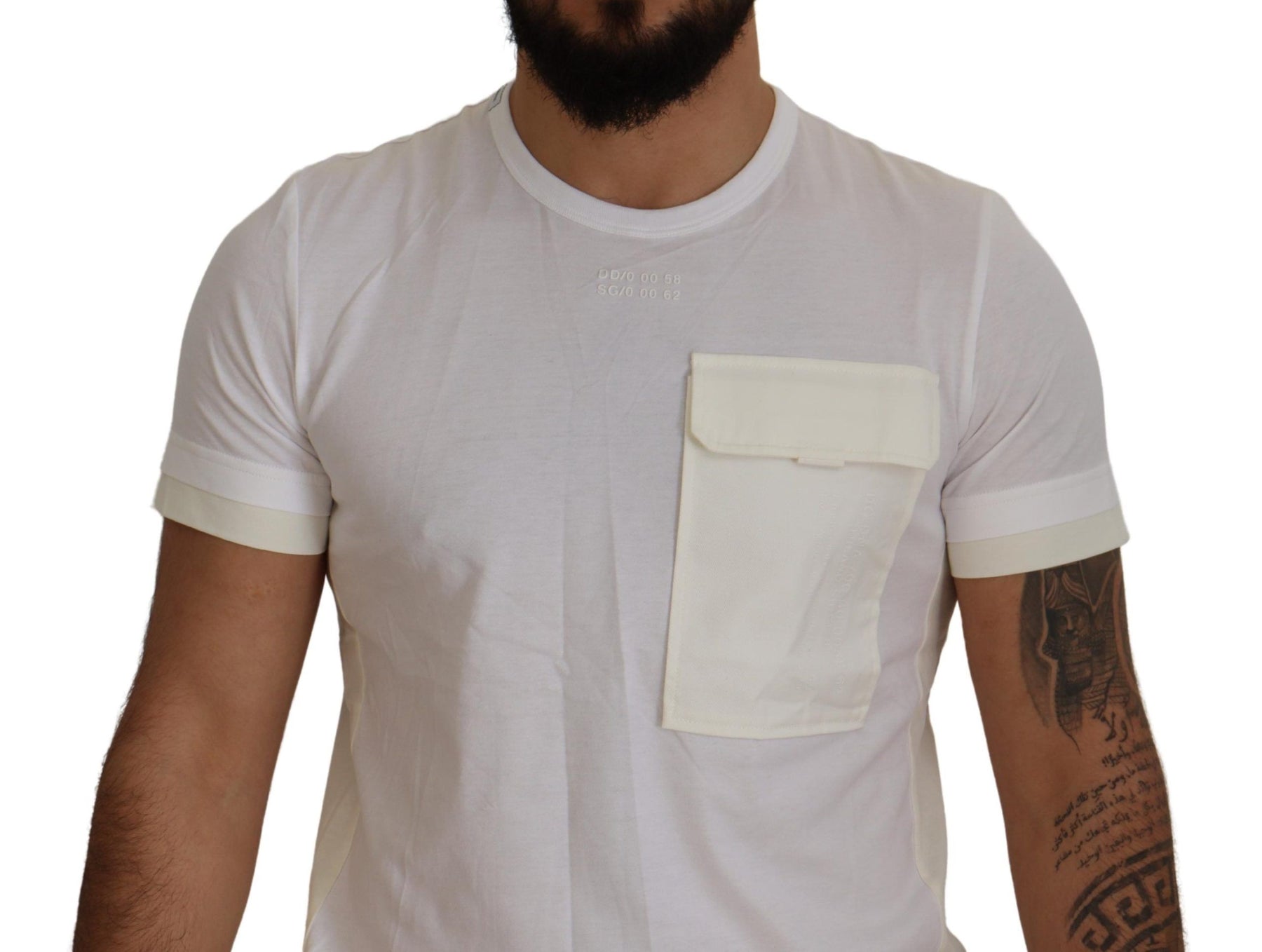 Dolce & Gabbana White Flap Pocket Short Sleeves T-shirt | Regal Royce