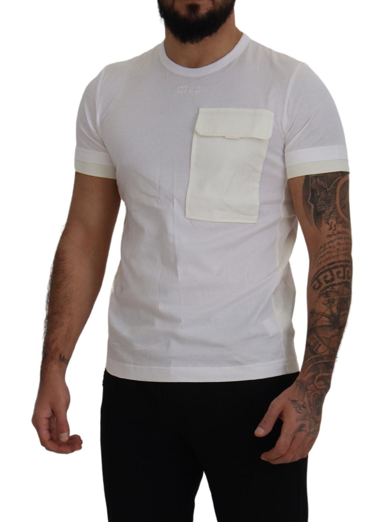 Dolce & Gabbana White Flap Pocket Short Sleeves T-shirt | Regal Royce