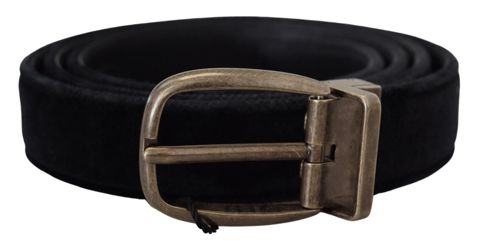 Dolce & Gabbana Black Velvet Leather Antique Metal Buckle | Regal Royce