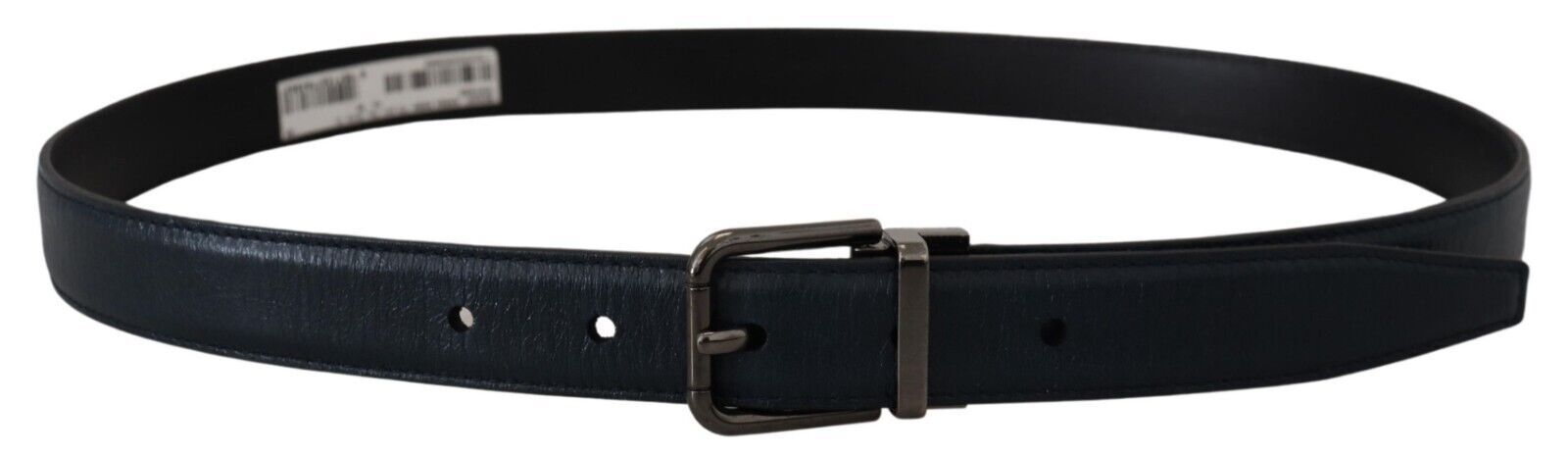 Dolce & Gabbana Blue Leather Silver Metal Buckle Vintage Belt | Regal Royce