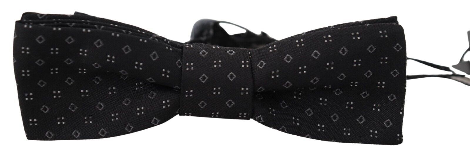 Dolce & Gabbana Black Pattern Silk Adjustable Neck Papillon Bow Tie | Regal Royce