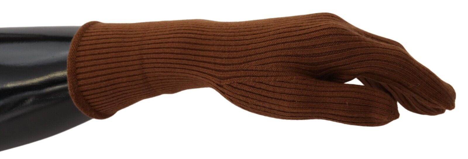 Dolce & Gabbana Brown Cashmere Knitted Hands Mitten Mens Gloves | Regal Royce