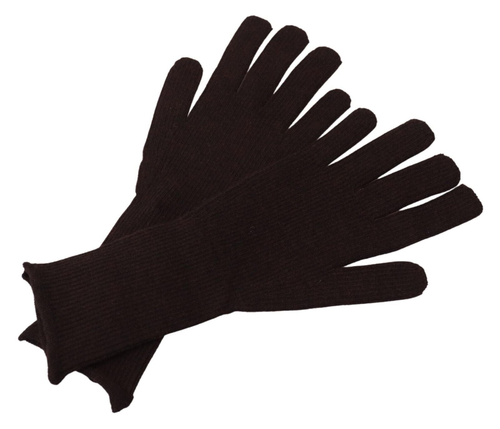 Dolce & Gabbana Brown Cashmere Silk Hands Mitten Mens Gloves | Regal Royce
