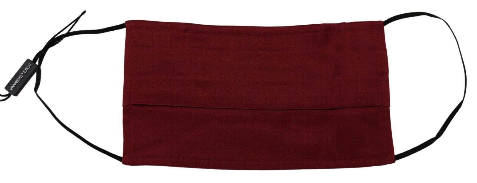 Dolce & Gabbana Maroon Silk Pleated Elastic Ear Strap One Size Face Mask | Regal Royce