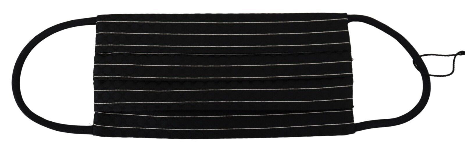 Dolce & Gabbana Black White Stripes Elastic Ear Strap One Size Face Mask | Regal Royce