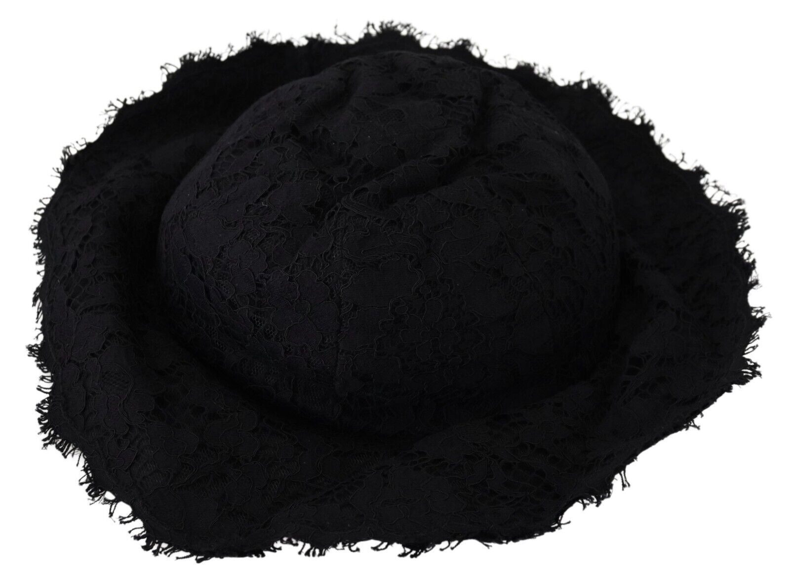 Dolce & Gabbana Black Cotton Wide Brim Shade Hat | Regal Royce