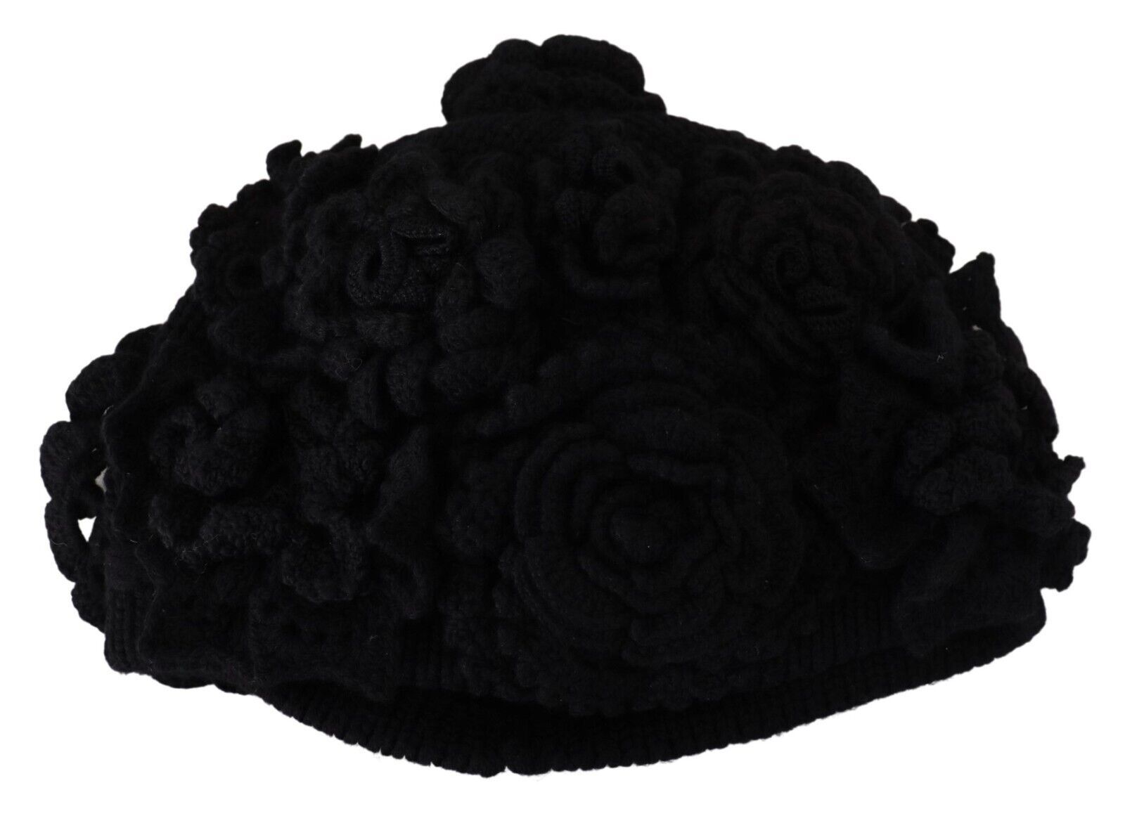 Dolce & Gabbana Black Wool Knit Winter Beanie Hat | Regal Royce