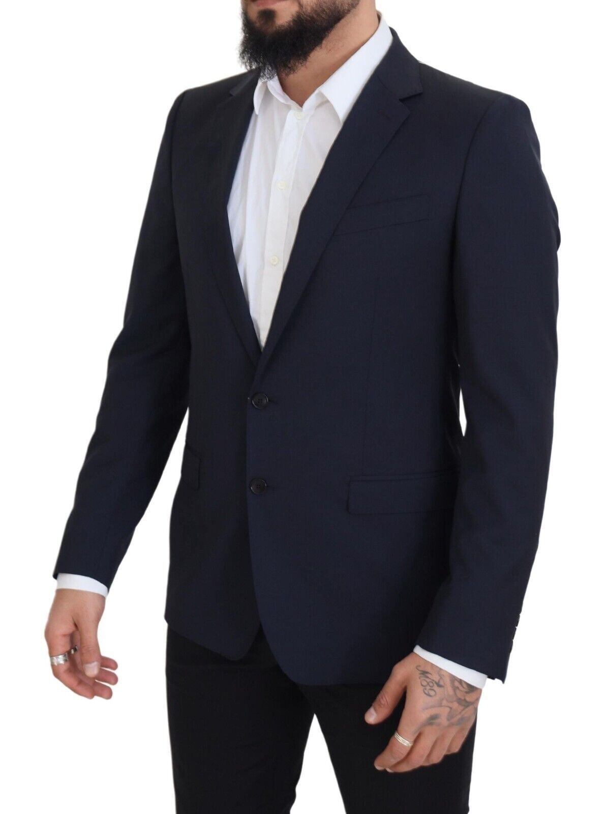 Dolce & Gabbana Dark Blue Wool Single Breasted MARTINI Blazer | Regal Royce