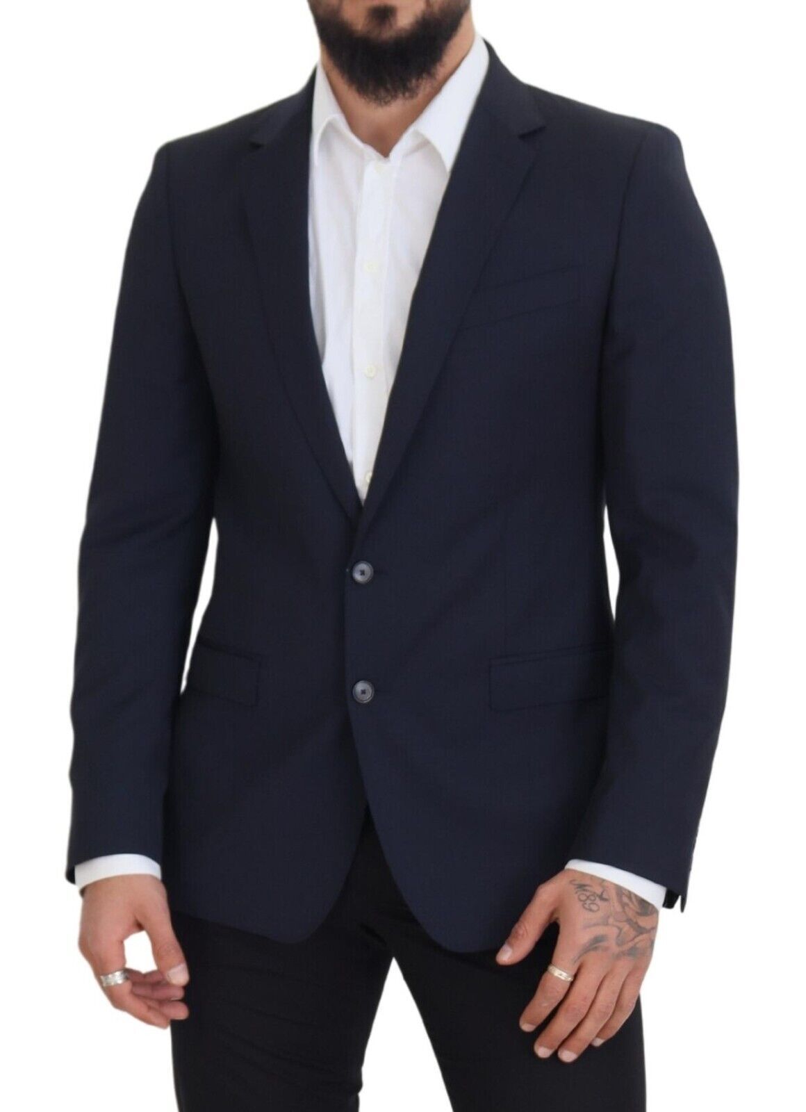 Dolce & Gabbana Dark Blue Wool Single Breasted MARTINI Blazer | Regal Royce