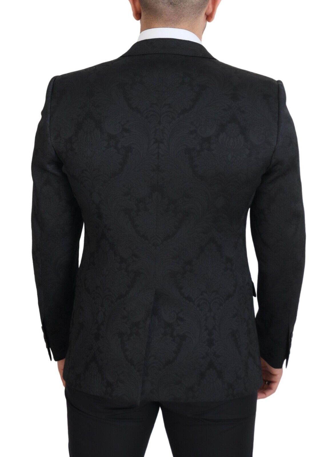 Dolce & Gabbana Black Floral Brocade 2 Piece MARTINI Suit | Regal Royce