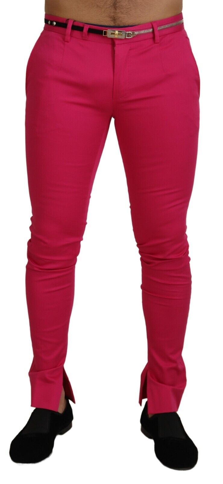 Dolce & Gabbana Pink Zipper Buckle Waist Trousers Pants | Regal Royce