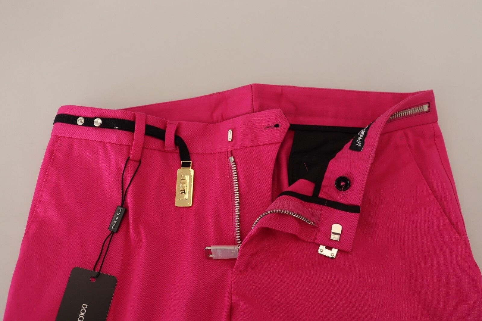 Dolce & Gabbana Pink Zipper Buckle Waist Trousers Pants | Regal Royce
