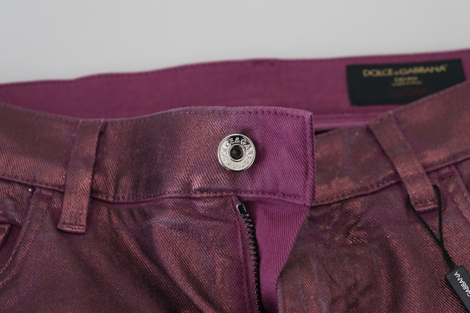 Dolce & Gabbana Magenta Cotton Men Casual Harness Denim Jeans | Regal Royce