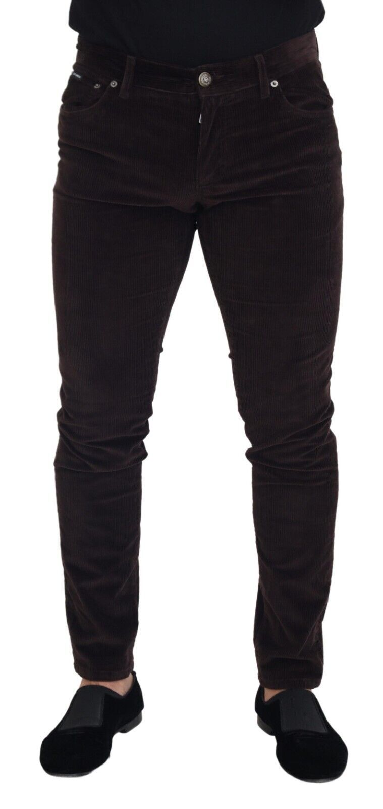 Dolce & Gabbana Brown Corduroy Men Casual Trouser Pants | Regal Royce