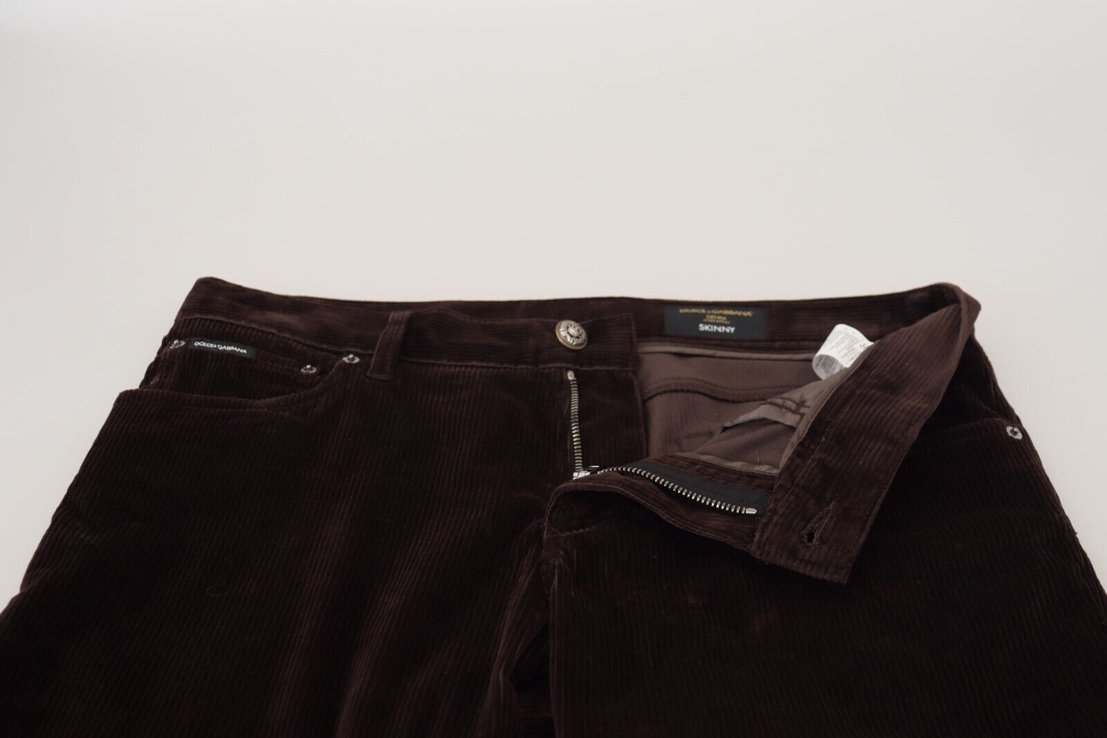 Dolce & Gabbana Brown Corduroy Men Casual Trouser Pants | Regal Royce