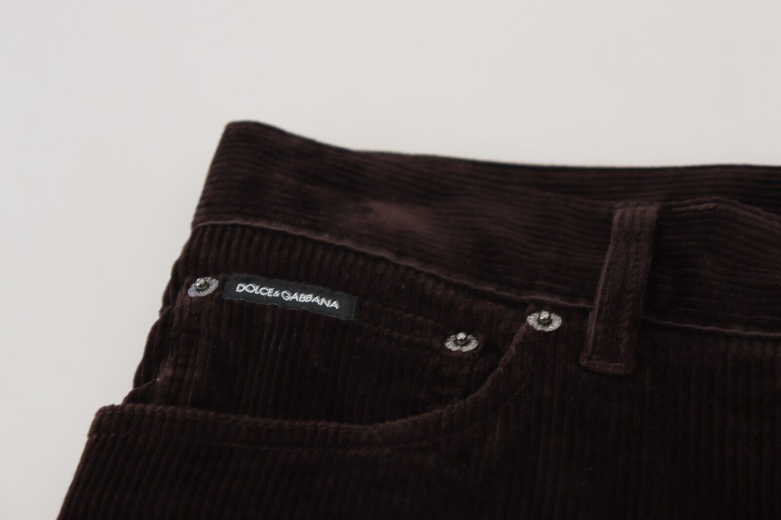 Dolce & Gabbana Brown Corduroy Men Casual Trouser Pants | Regal Royce