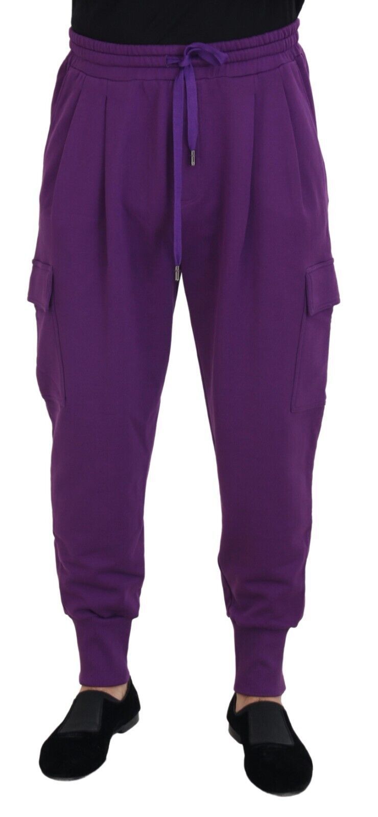Dolce & Gabbana Purple Cotton Cargo Sweatpants Jogging Pants | Regal Royce