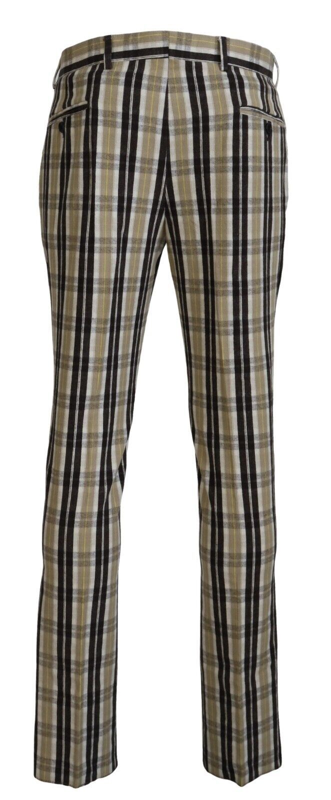 BENCIVENGA Multicolor Checkered Cotton Straight Fit Men Pants | Regal Royce