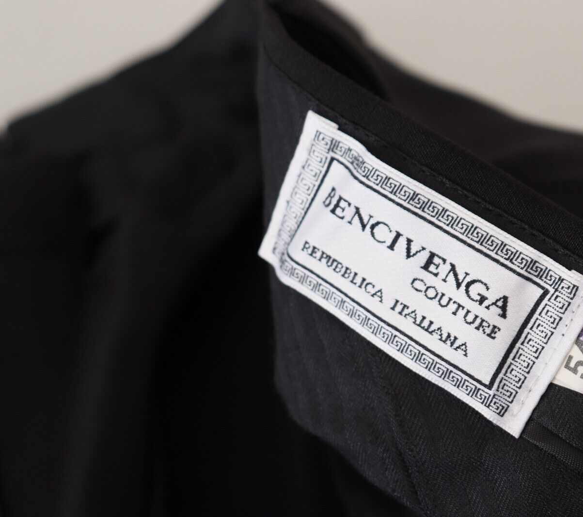 BENCIVENGA Black Straight Fit Men Formal Trousers Pants | Regal Royce