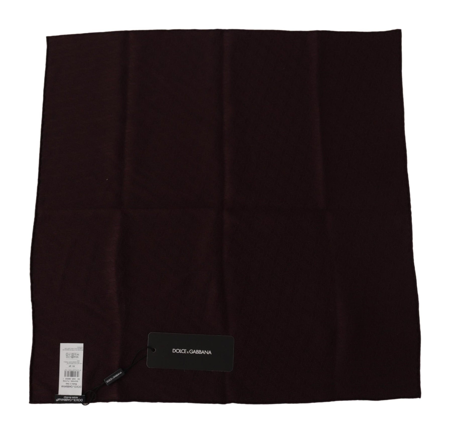 Dolce & Gabbana Brown Silk Blend Square Wrap Handkerchief Scarf | Regal Royce
