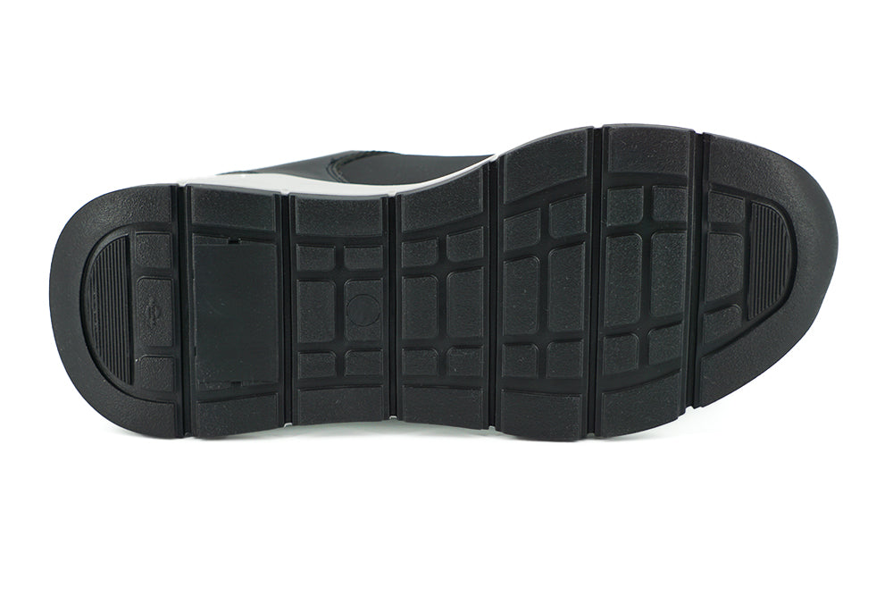 Versace Black and White Calf Leather Sneakers | Regal Royce