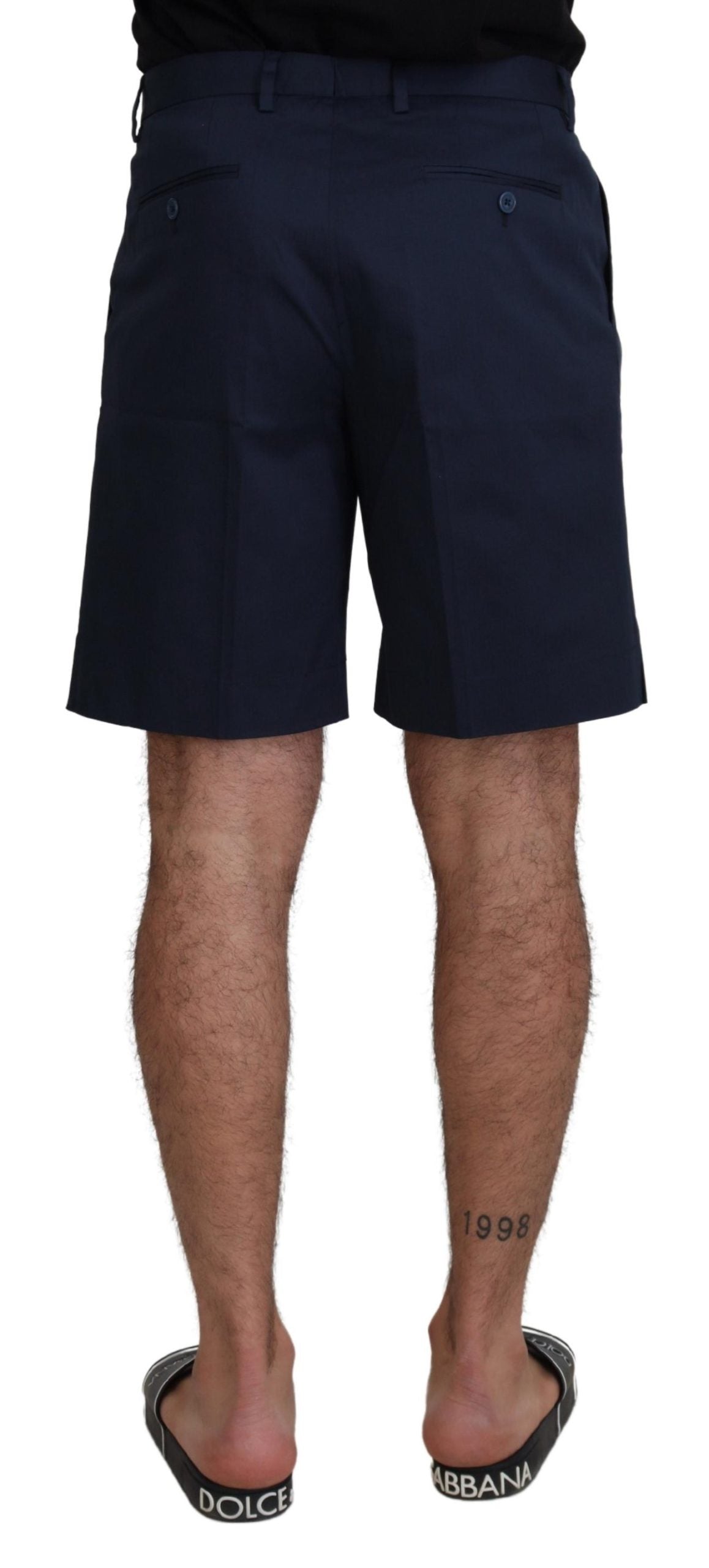 Dolce & Gabbana Blue Chinos Cotton Stretch Casual Shorts | Regal Royce