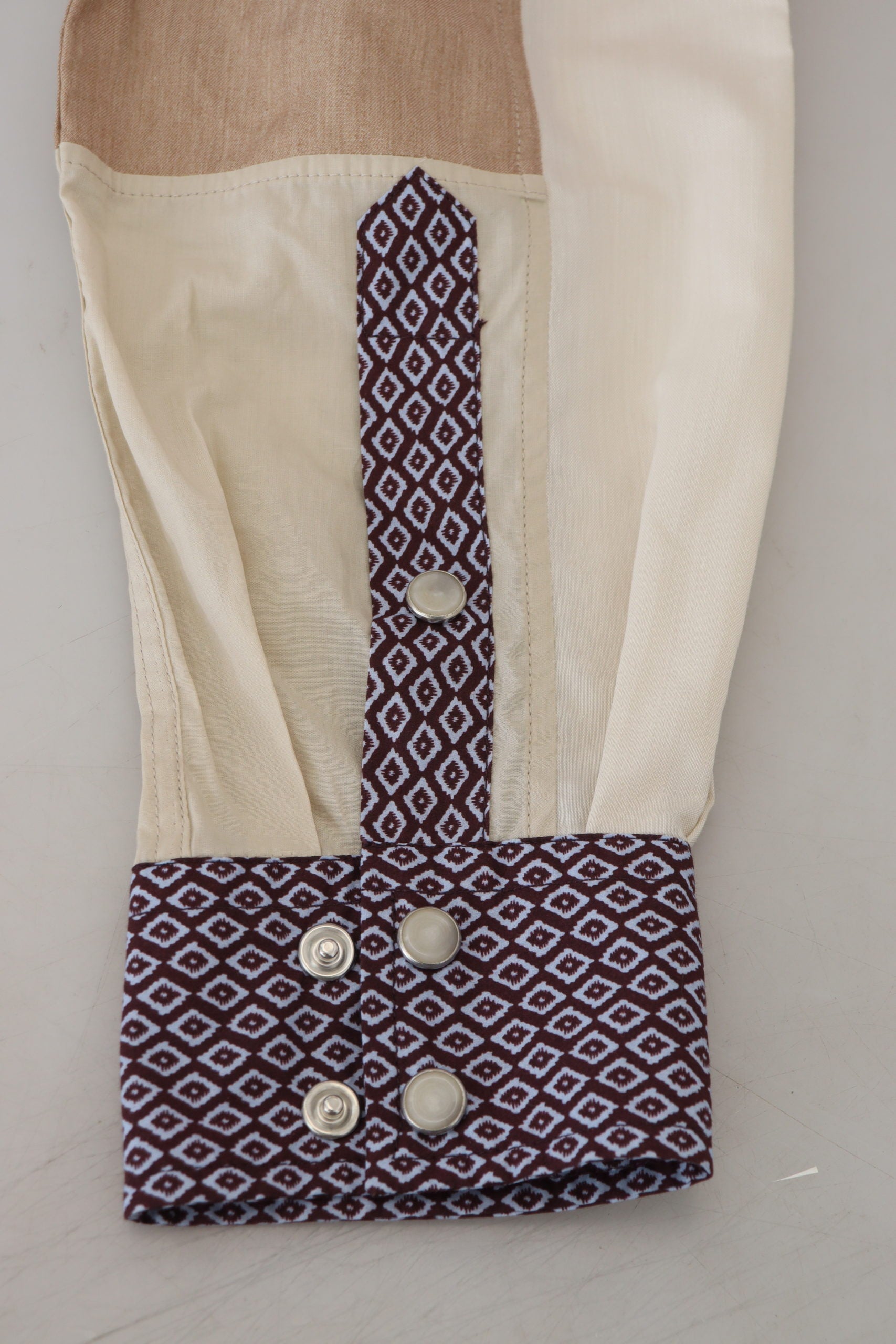 Dolce & Gabbana Multicolor Cotton Patchwork Slim Shirt | Regal Royce