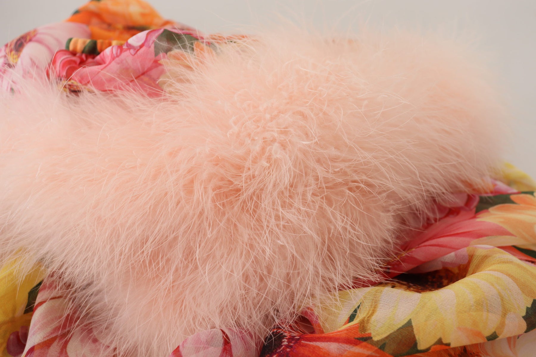 Dolce & Gabbana Multicolor Floral Fur Shearling Blouse Top | Regal Royce