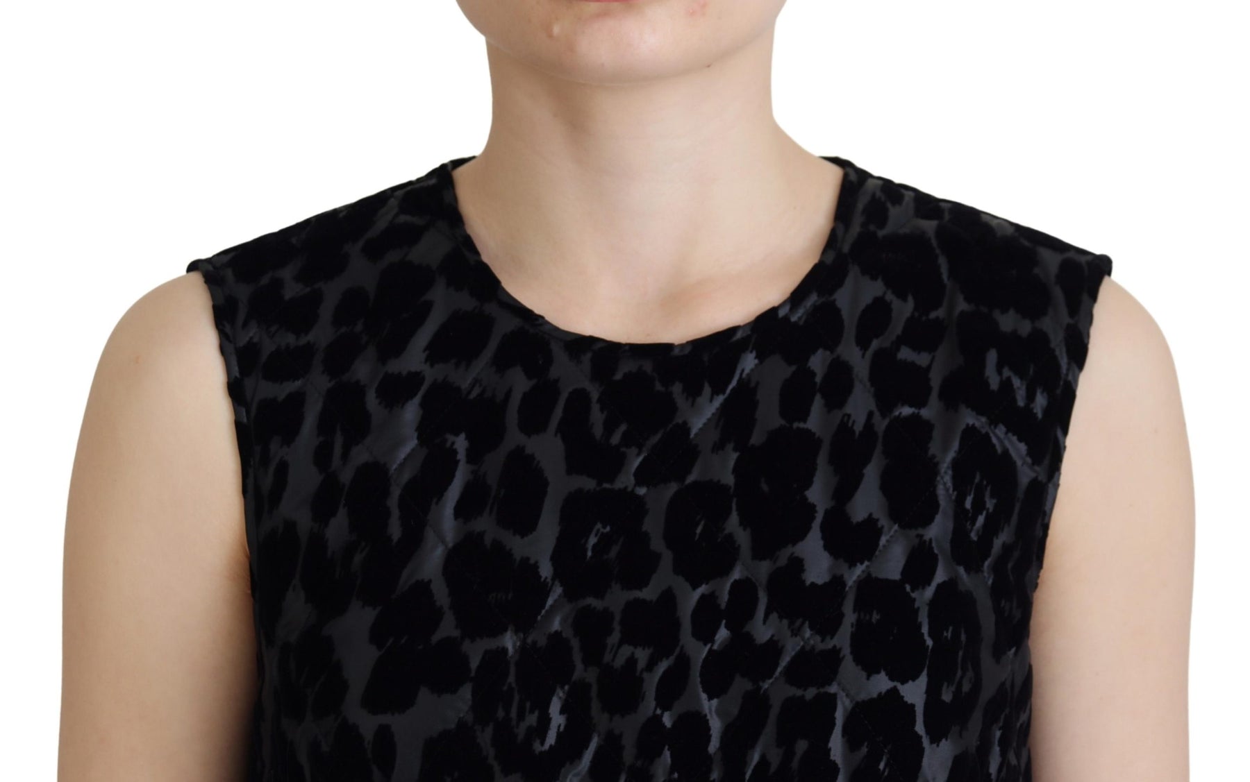 Dolce & Gabbana Black Leopard Shift Mini Polyester Dress | Regal Royce