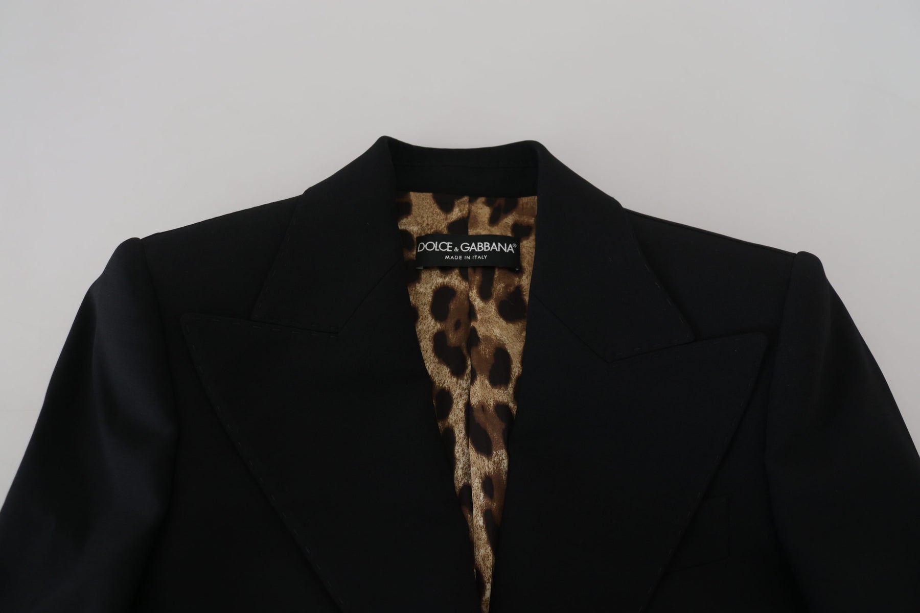 Dolce & Gabbana Black Single Breasted Fit Blazer Wool Jacket | Regal Royce