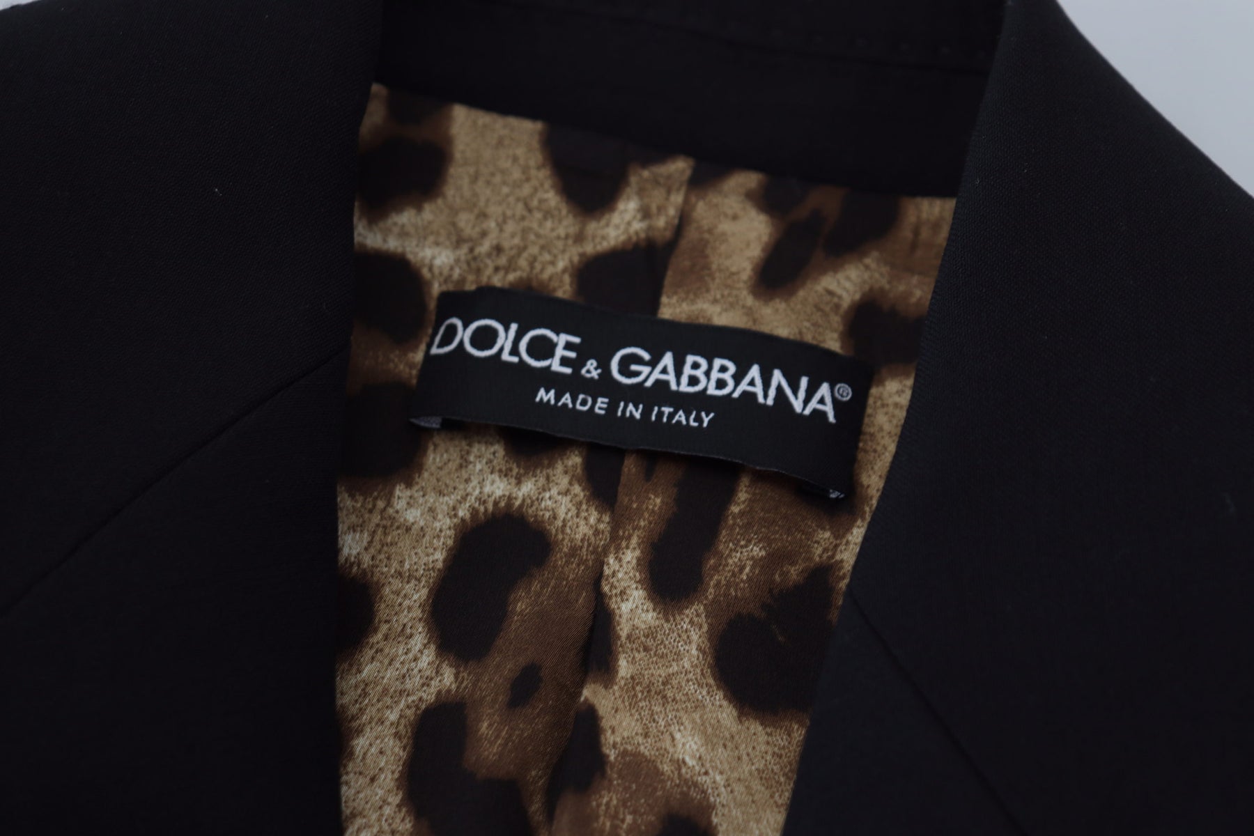 Dolce & Gabbana Black Single Breasted Fit Blazer Wool Jacket | Regal Royce