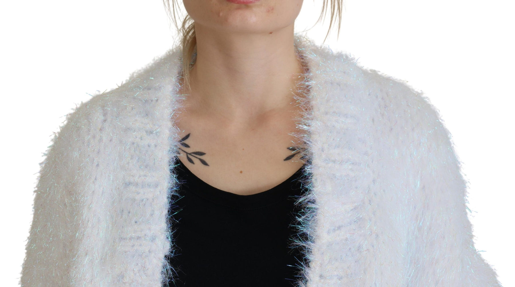 Dolce & Gabbana White Long Sleeves Fringes Cardigan Jacket | Regal Royce