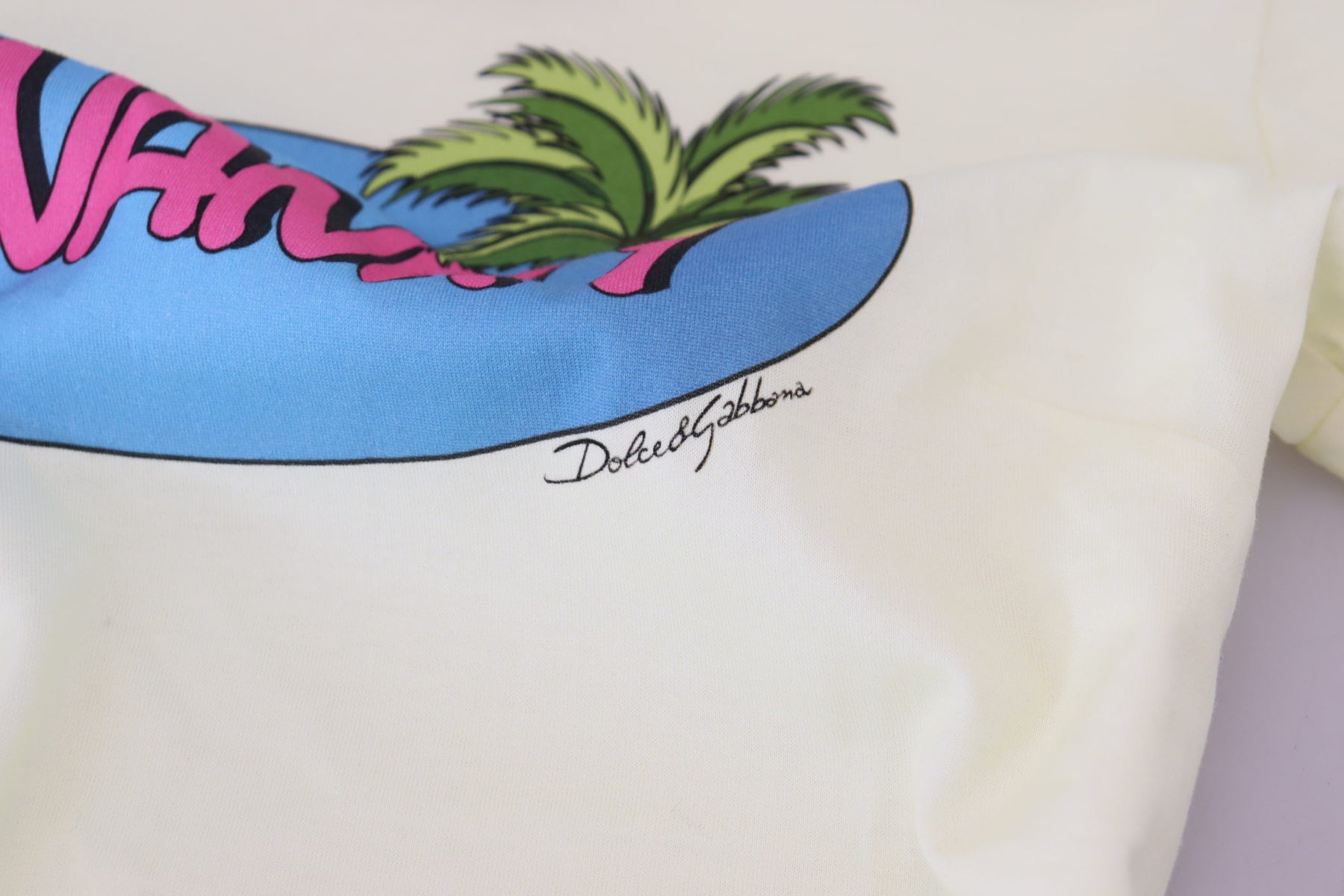 Dolce & Gabbana Yellow Havanity Round Neck Tee Cotton T-shirt | Regal Royce